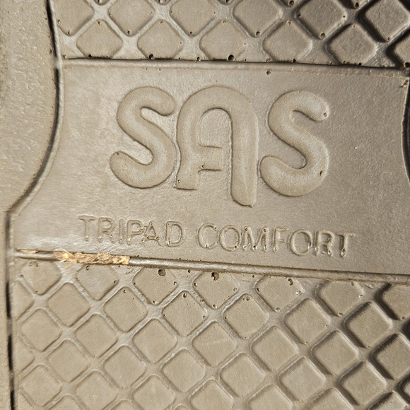 SAS VTO EZ Strap Leather Walking Shoe Mens 12.5E WIDE Brown Hook & Loop Diabetic - Picture 10 of 16